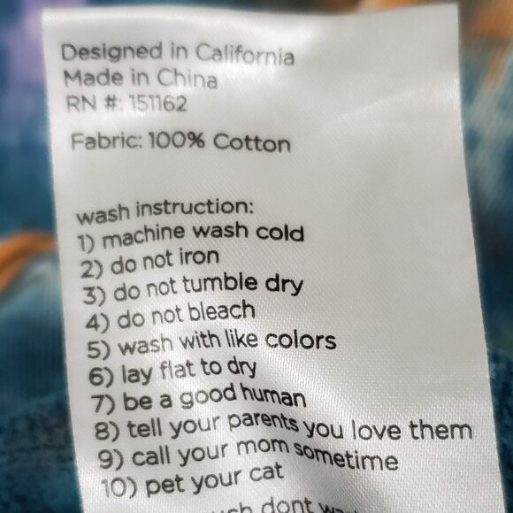 RipnDip Tie Dye Oversized Hoodie Men's Boho Retro Rubber Chest Logo L - Picture 5 of 6